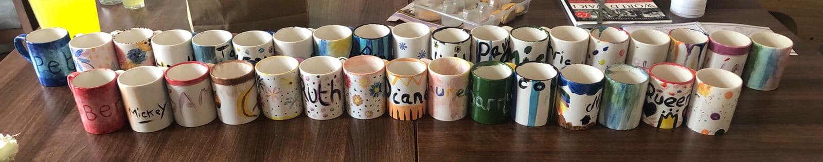 Coffee n Clay Painted Decorated Mugs